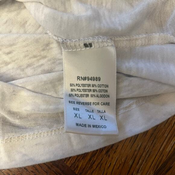 Cleveland Browns XL V-Neck Tee - NFL Football White/Orange - Picture 5 of 9